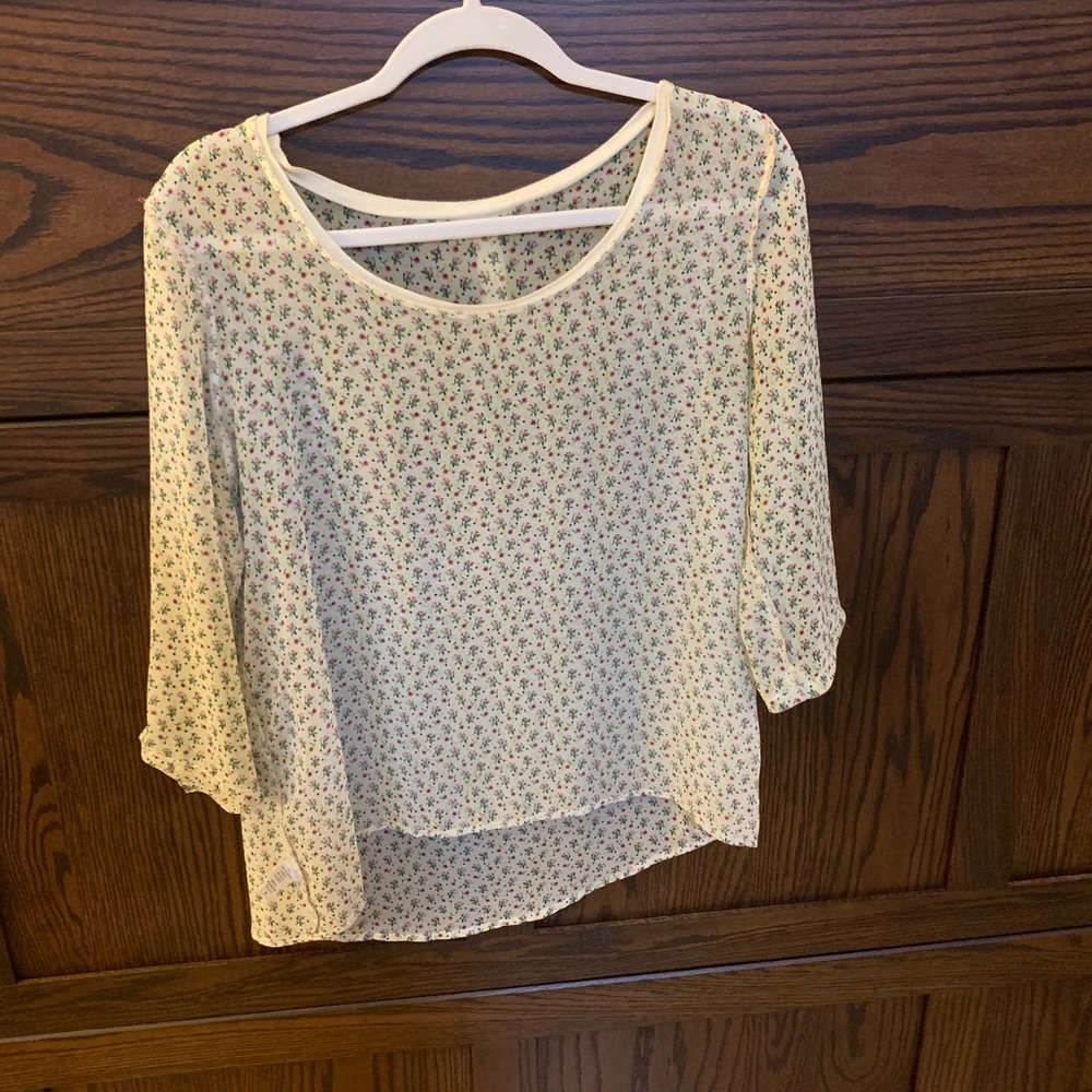 Floral sheer top